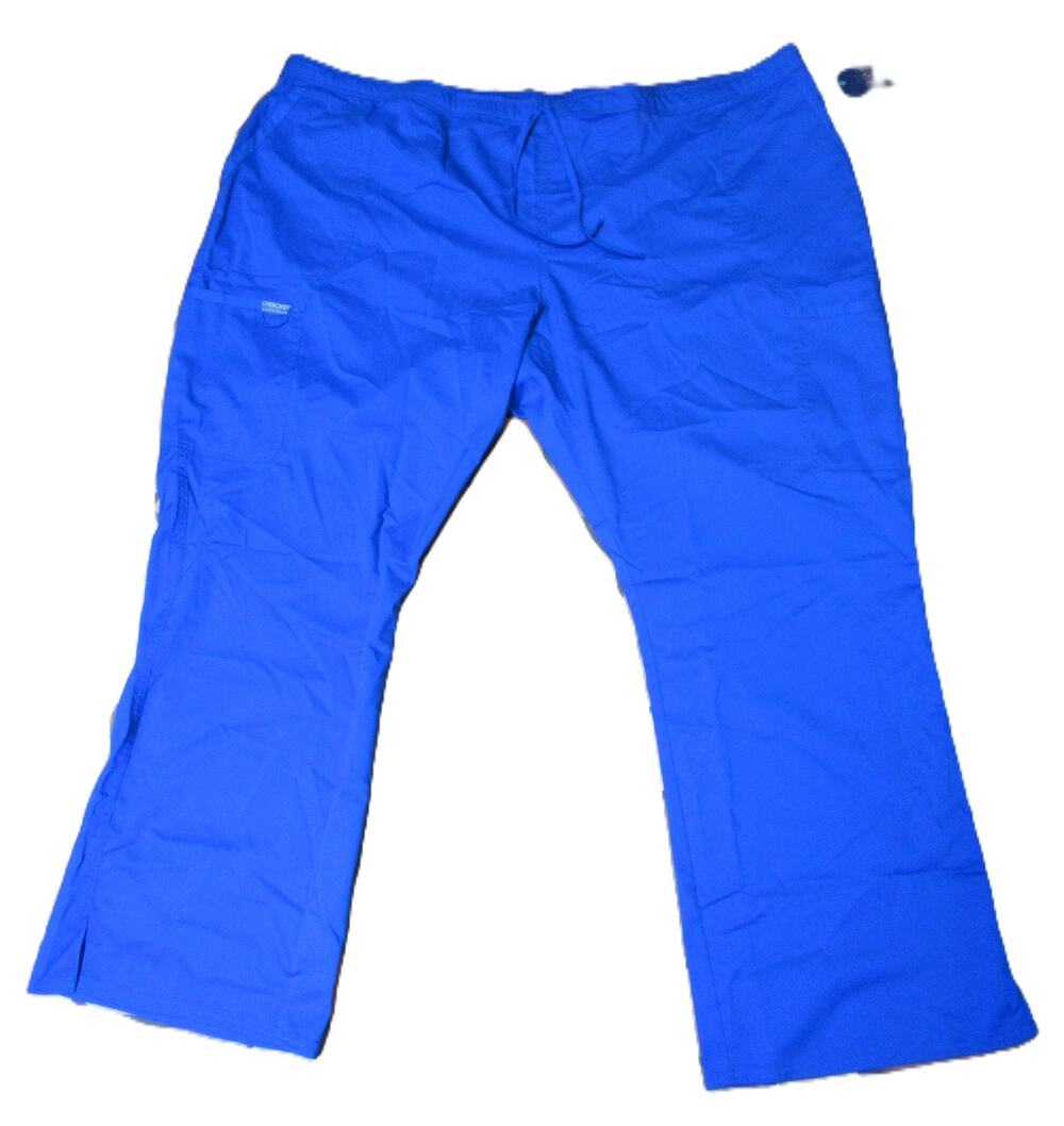 Cherokee Workwear Revolution Scrub Pants Size 5XL Royal Blue Drawstring Uniform